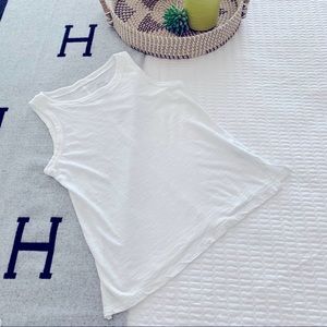 Banana Republic White Malibu Tee Tank Top